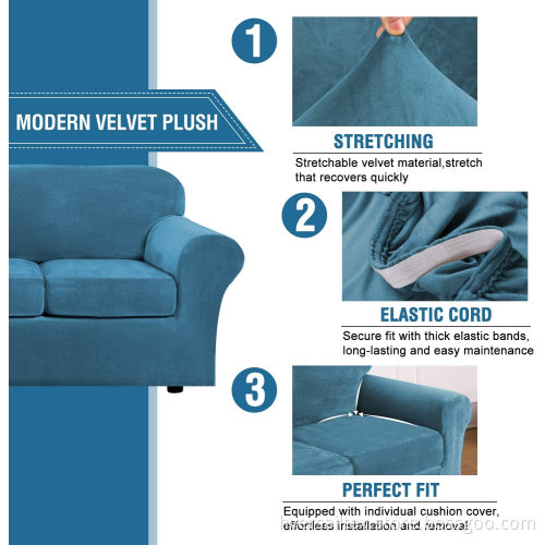 Soft Elastic 2-Piece Armchair Sofa Slipcover